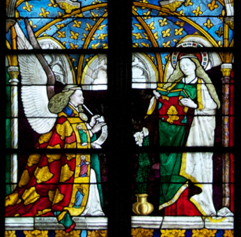 Annunciazione - vetrata Bourges - Particolare